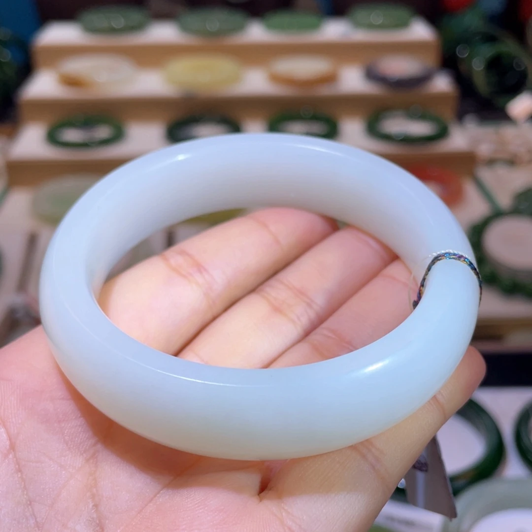 和田玉收藏级山流水手镯58、59未镶嵌