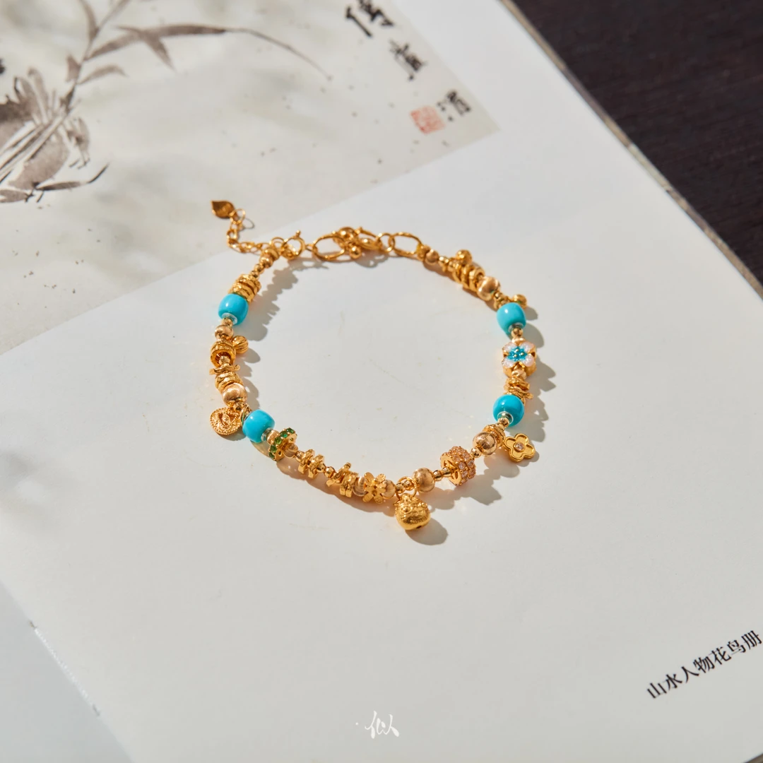 【日日进】·似梓珠宝· 18K绿松手链 SZCC2402697