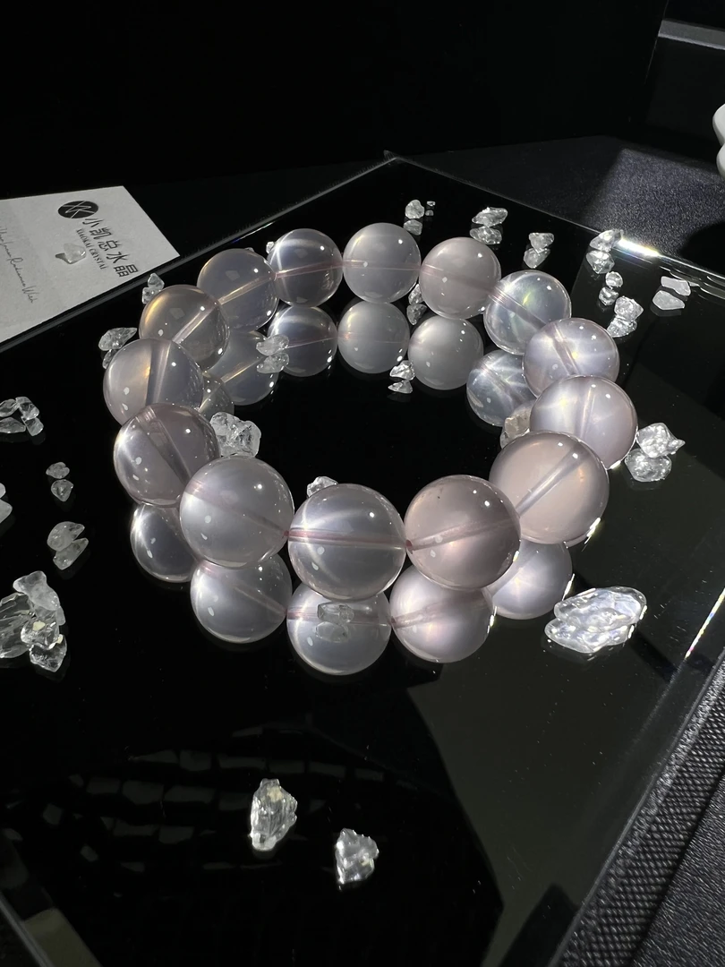 水晶手链 莫桑比克六芒星粉MSBK01