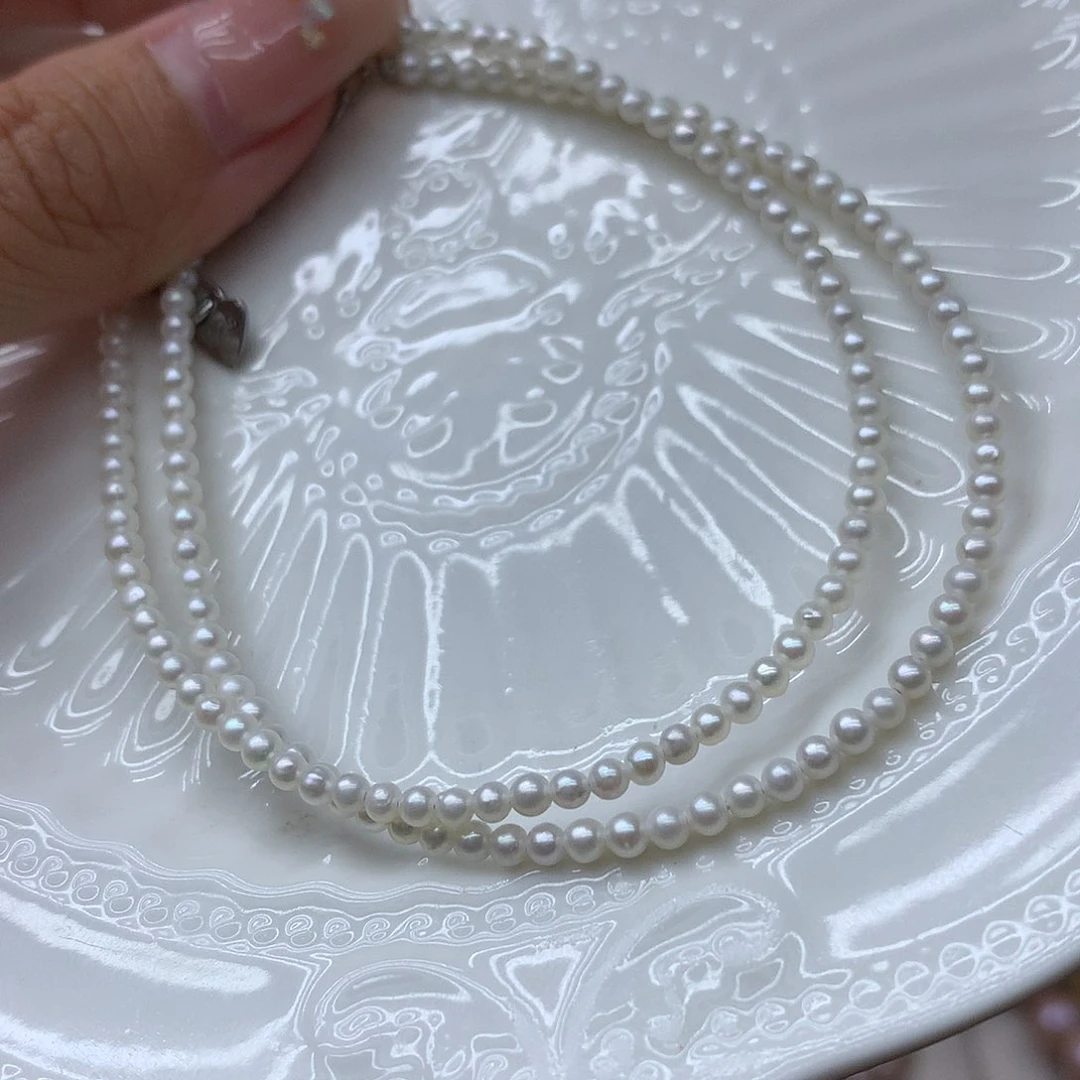 未镶嵌淡水珍珠2-3x8项链