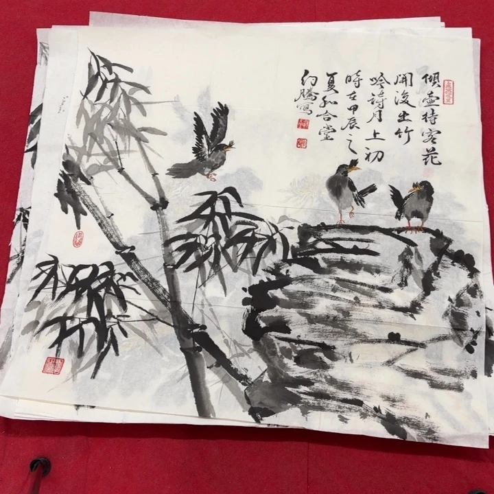 国画花鸟的翅膀和翅膀是