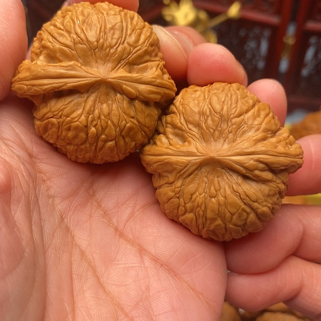 山***阔把件文玩核桃全品毕业乾隆磨39尺