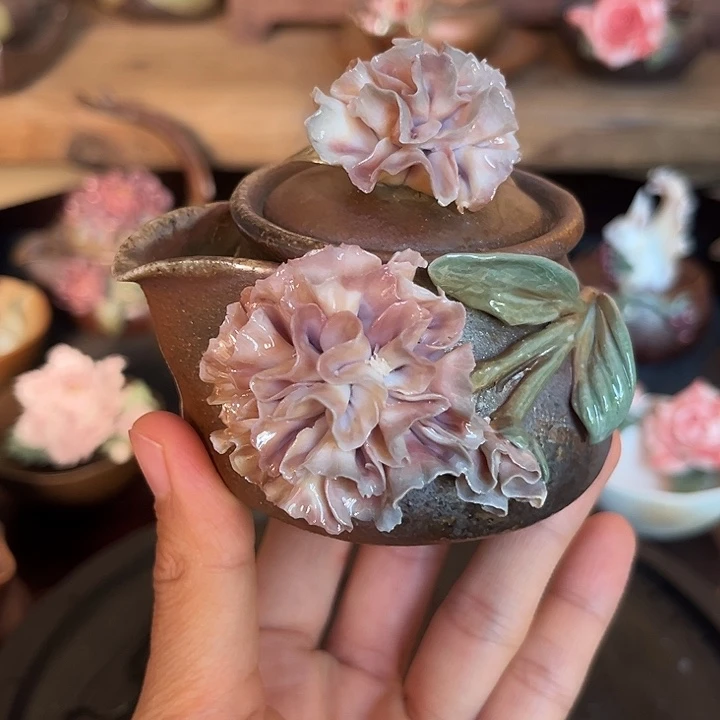 千玺造物柴烧花卉宝瓶