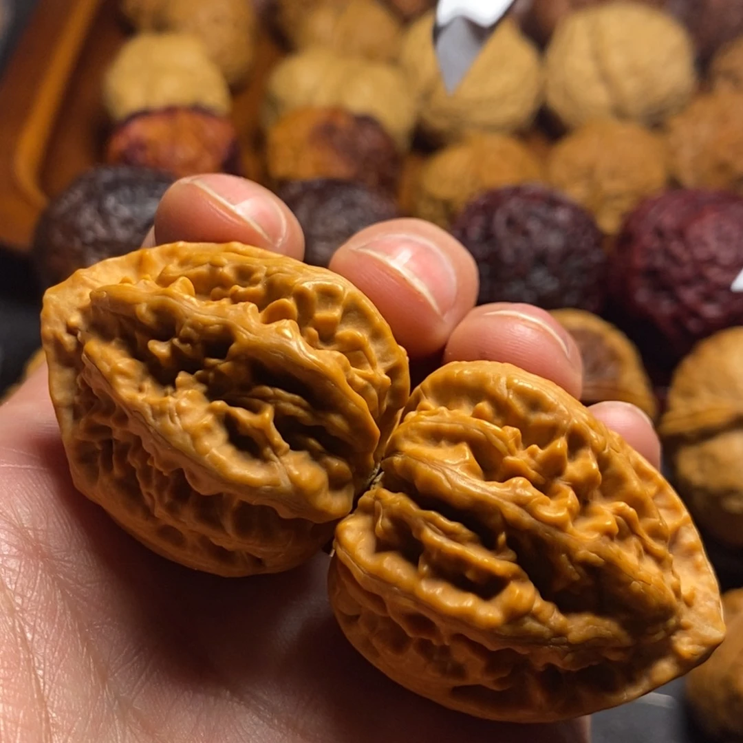 文玩核桃把件37尺秋子