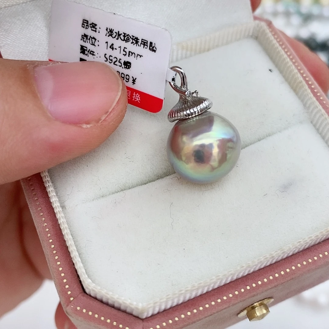 淡水珍珠颈饰银S925镶嵌