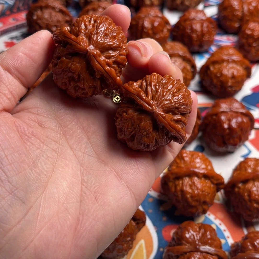 吊坠文玩核桃白狮子39