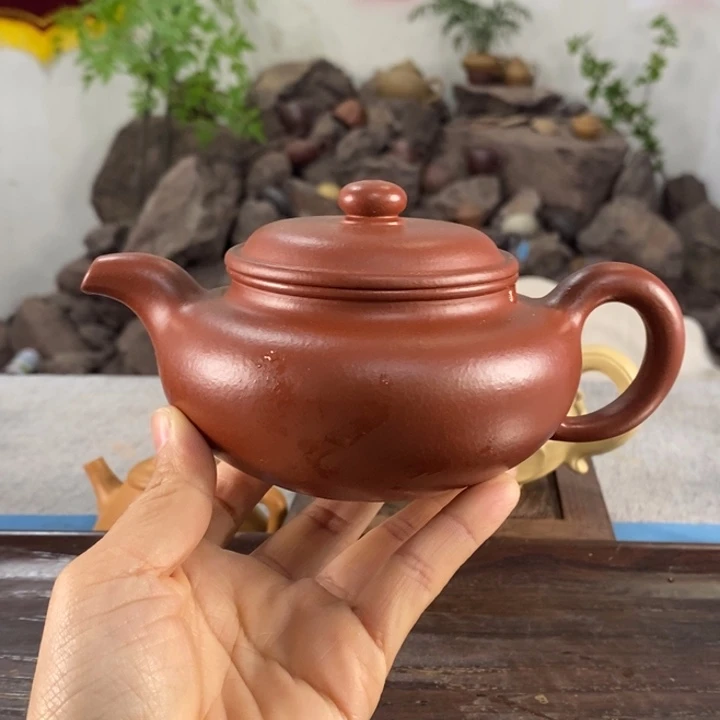 紫砂茶壶小煤窑朱泥仿古260左右的容量半手制作