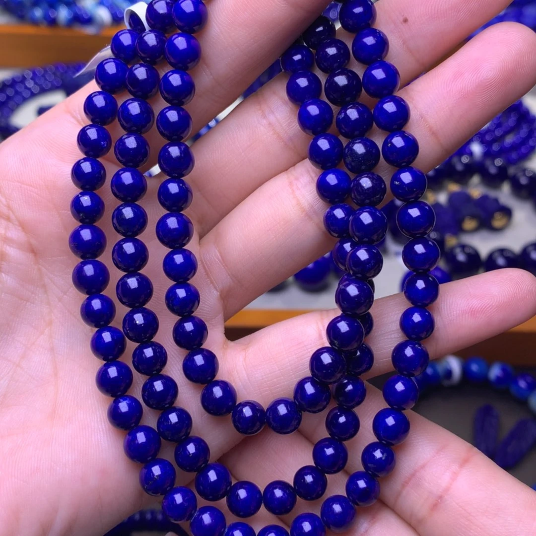 青金石未镶嵌手串6.6mm