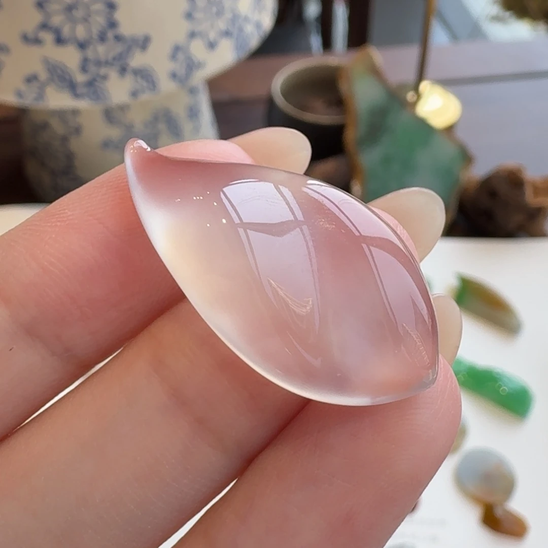 定制玛瑙银S925镶嵌王**?粉春玛瑙吊坠