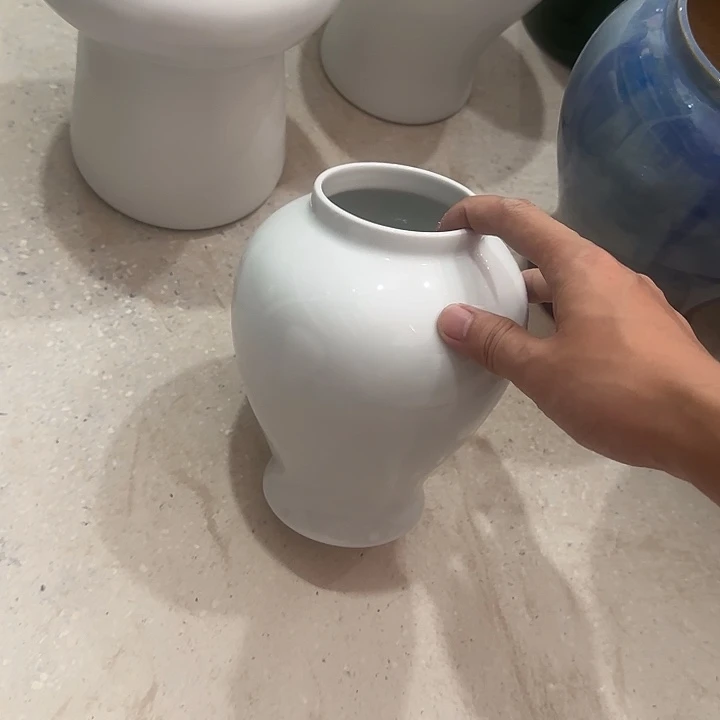 白泥花盆微瑕无孔