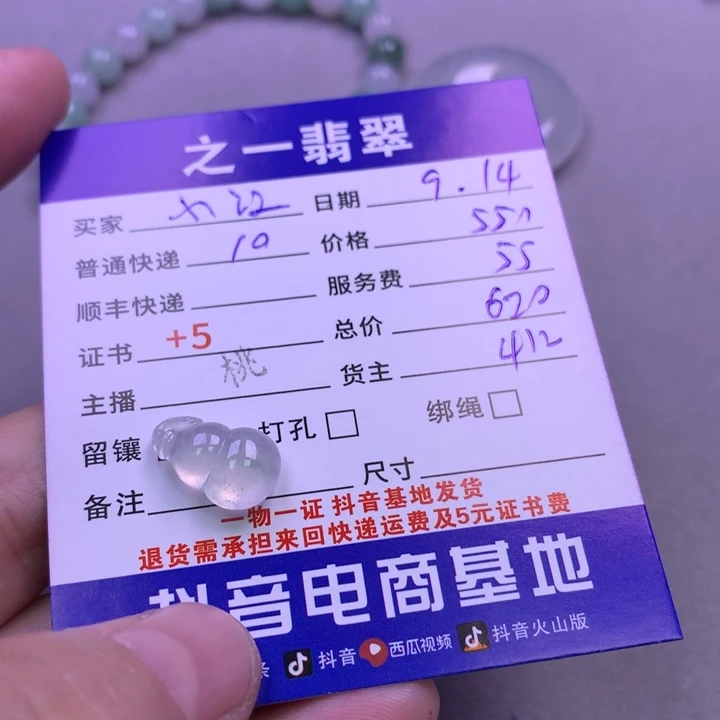 颈饰未镶嵌翡翠小**鸟