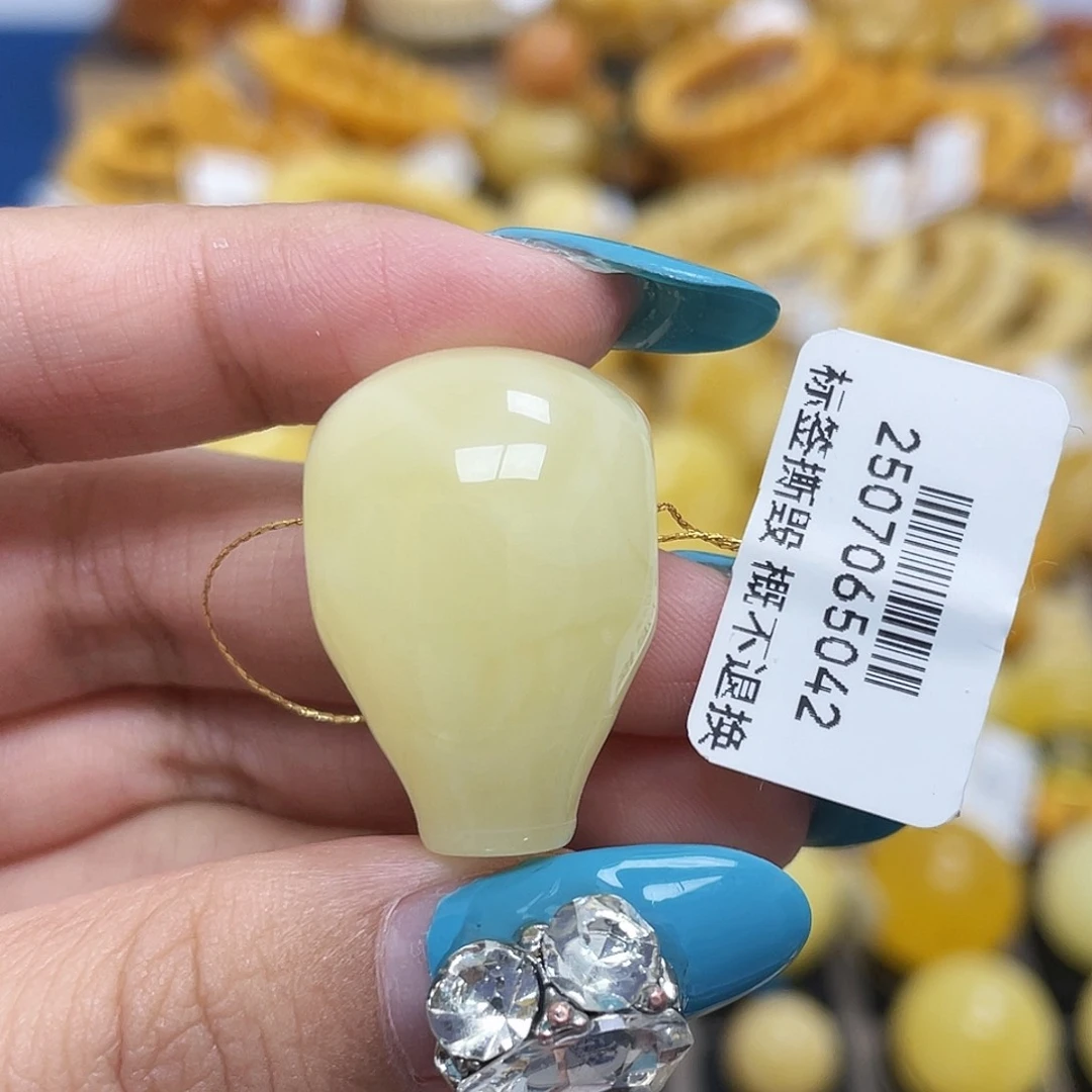 蜜蜡未镶嵌珠宝奇石18.0mm三通