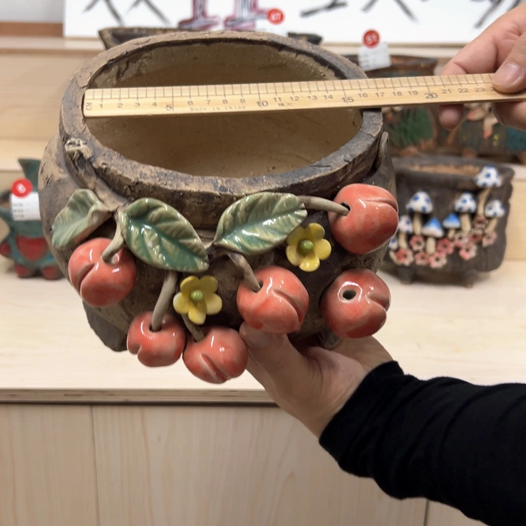 紫砂花盆49号，原价188元，微瑕