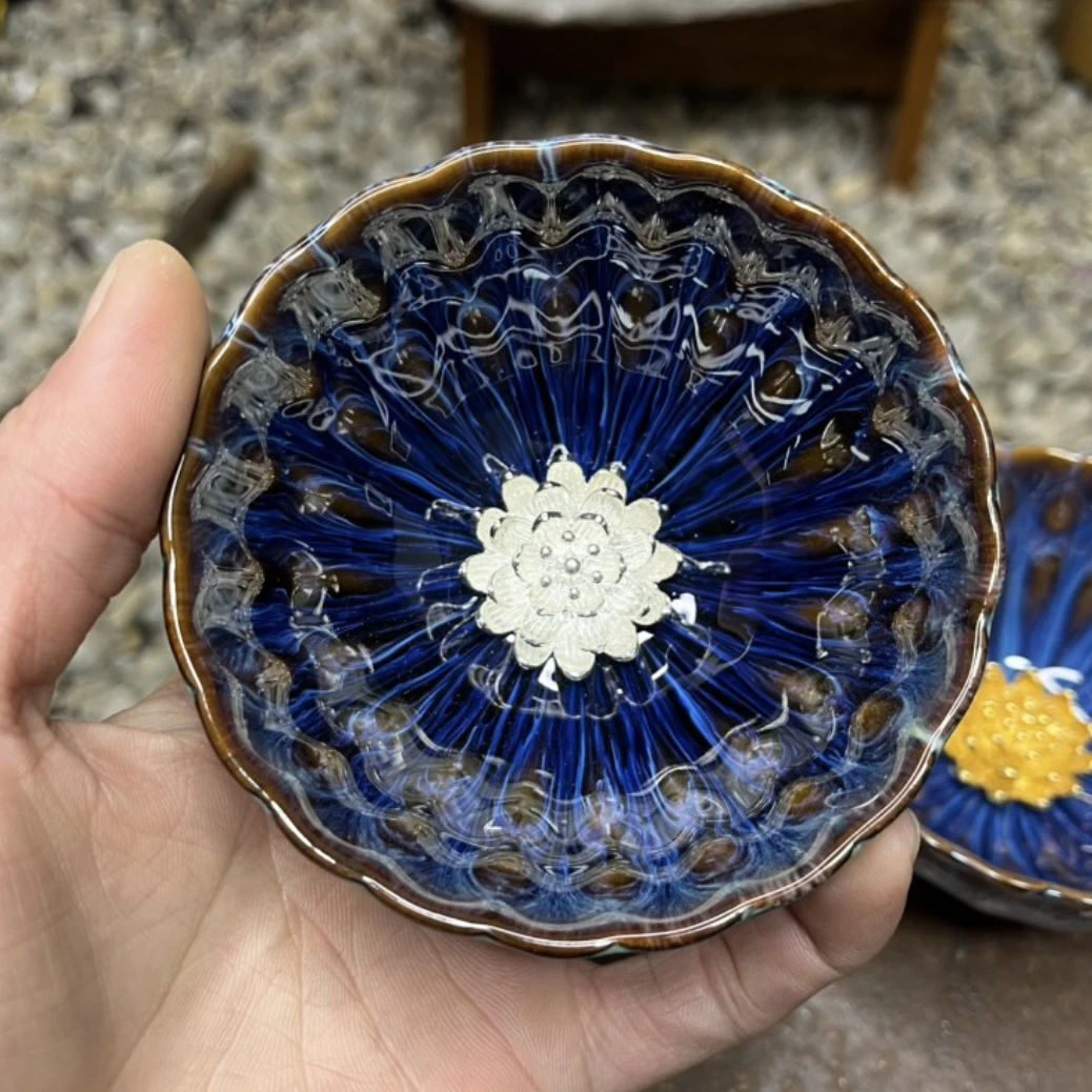 深海窑变 莲花杯 茶杯主人杯
