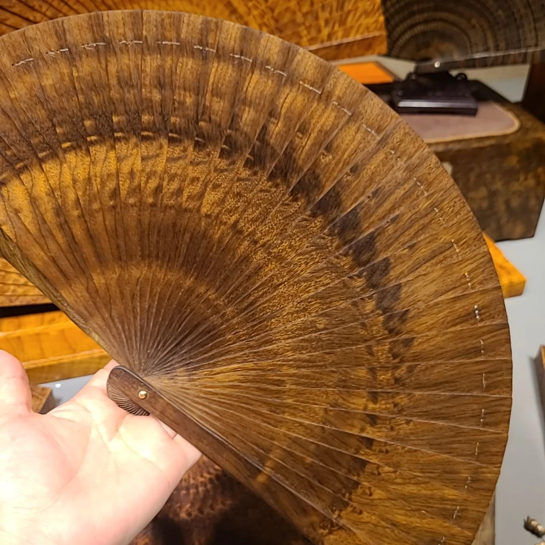 抱***无扇子21小叶桢楠金丝楠木苏扇阴沉