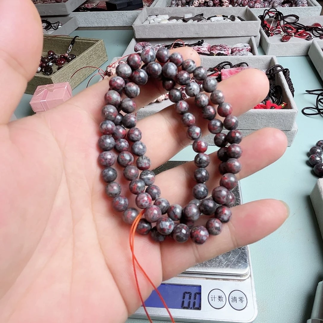 天然朱砂辰石毛料