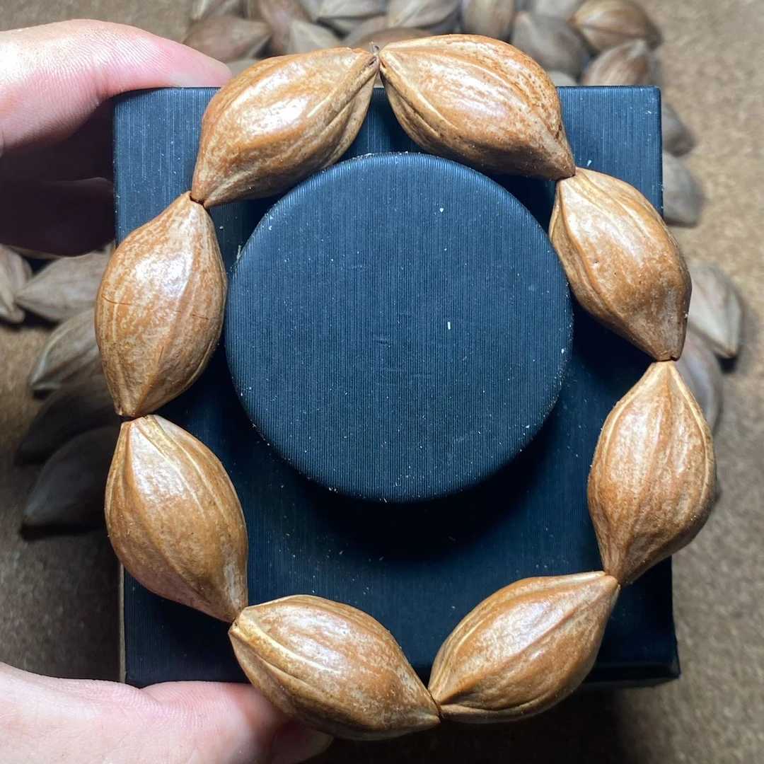 橄榄核原皮素核手串尺寸1.85-1.9男女配饰文玩手把件包邮送油送刷