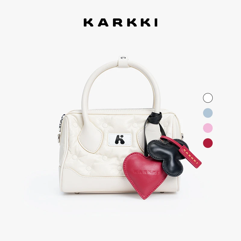 KARKKI/个奇Cloud Soft系列云朵波士顿包头层牛皮手提斜挎包女包