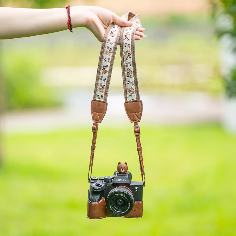 相机斜挎肩带佳能R50索尼康富士xt50微单反背带拍立得挂脖绳配件3