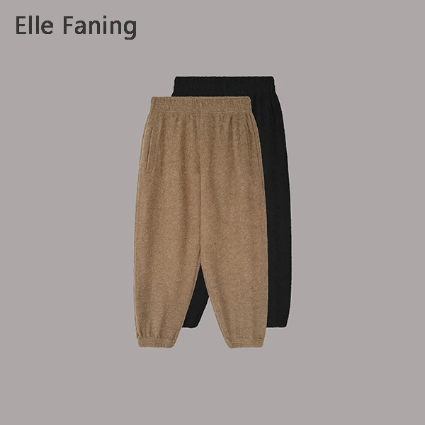 芒果优选-柔序朝夕 丰厚粒绒羊毛混纺温暖束脚休闲裤