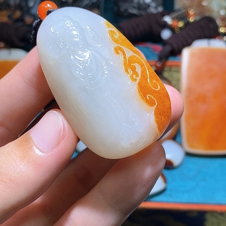 和田玉未镶嵌颈饰A7