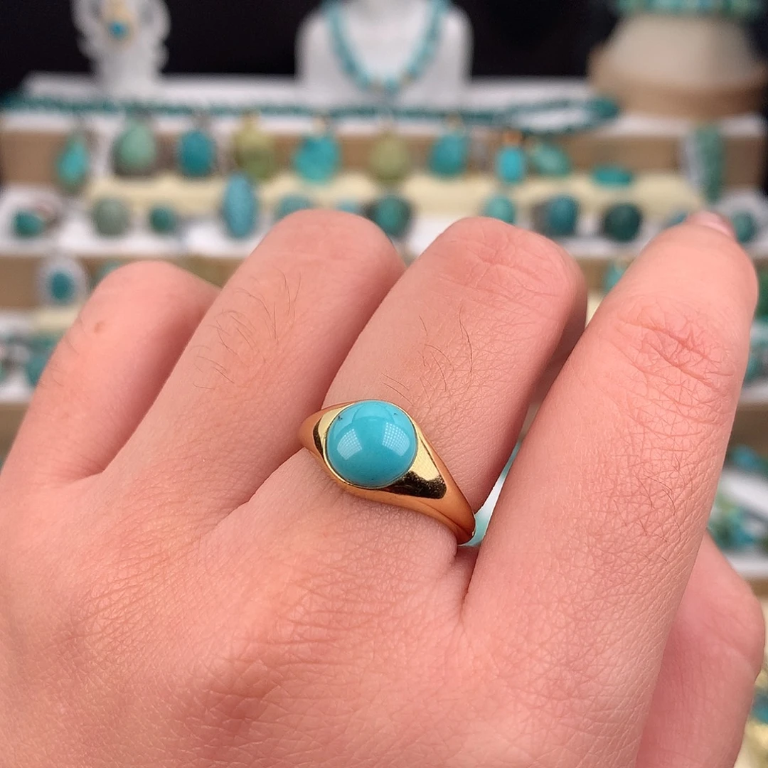 绿松石未镶嵌戒指