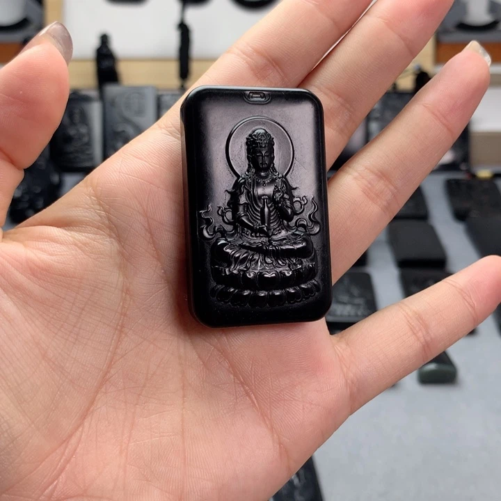 未镶嵌和田玉（墨玉）挂件体验款