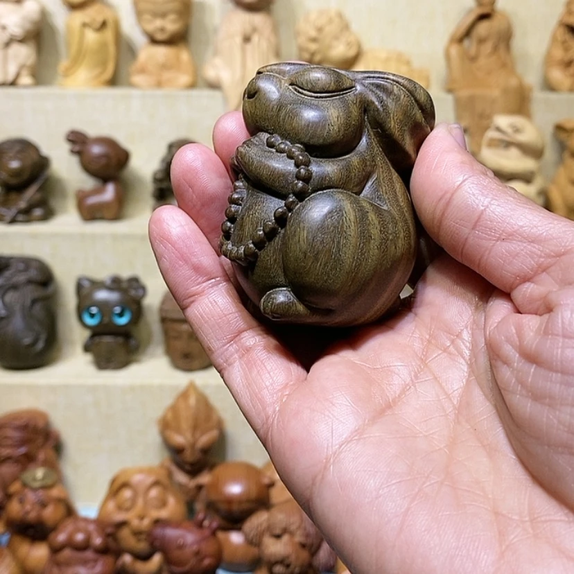 【闪购商品】维腊木（绿檀）看*闹佛缘兔