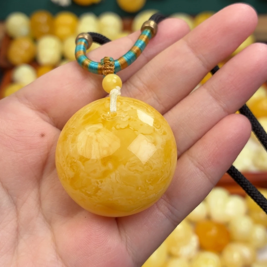 蜜蜡未镶嵌毛衣链蜜蜡