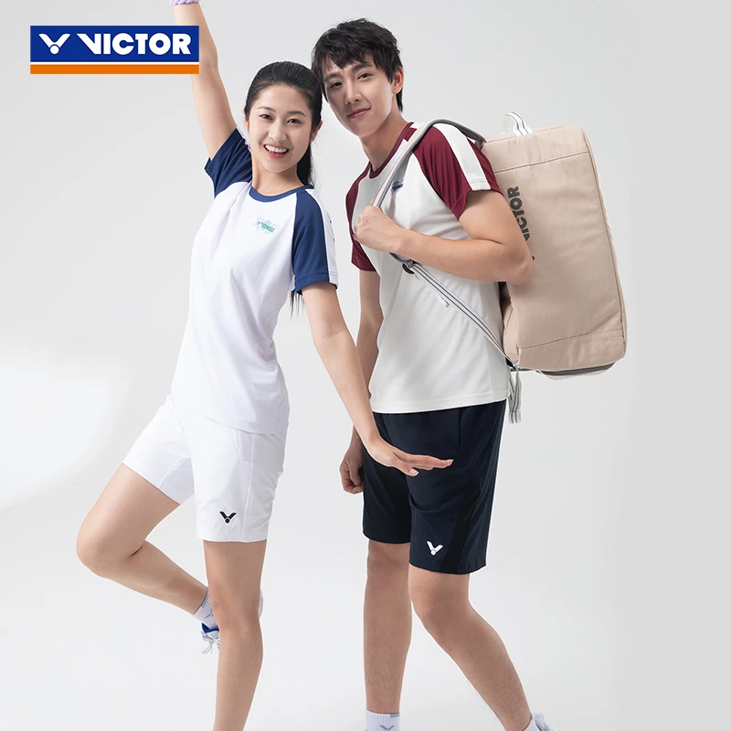 VICTOR威克多胜利羽毛球服男女款生活系列针织运动短袖T恤T-55011