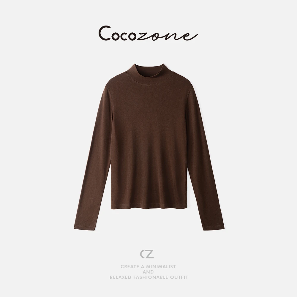 COCO ZONE 刘一一"肤感打底"莱赛尔混纺长袖T恤  CD2A2141