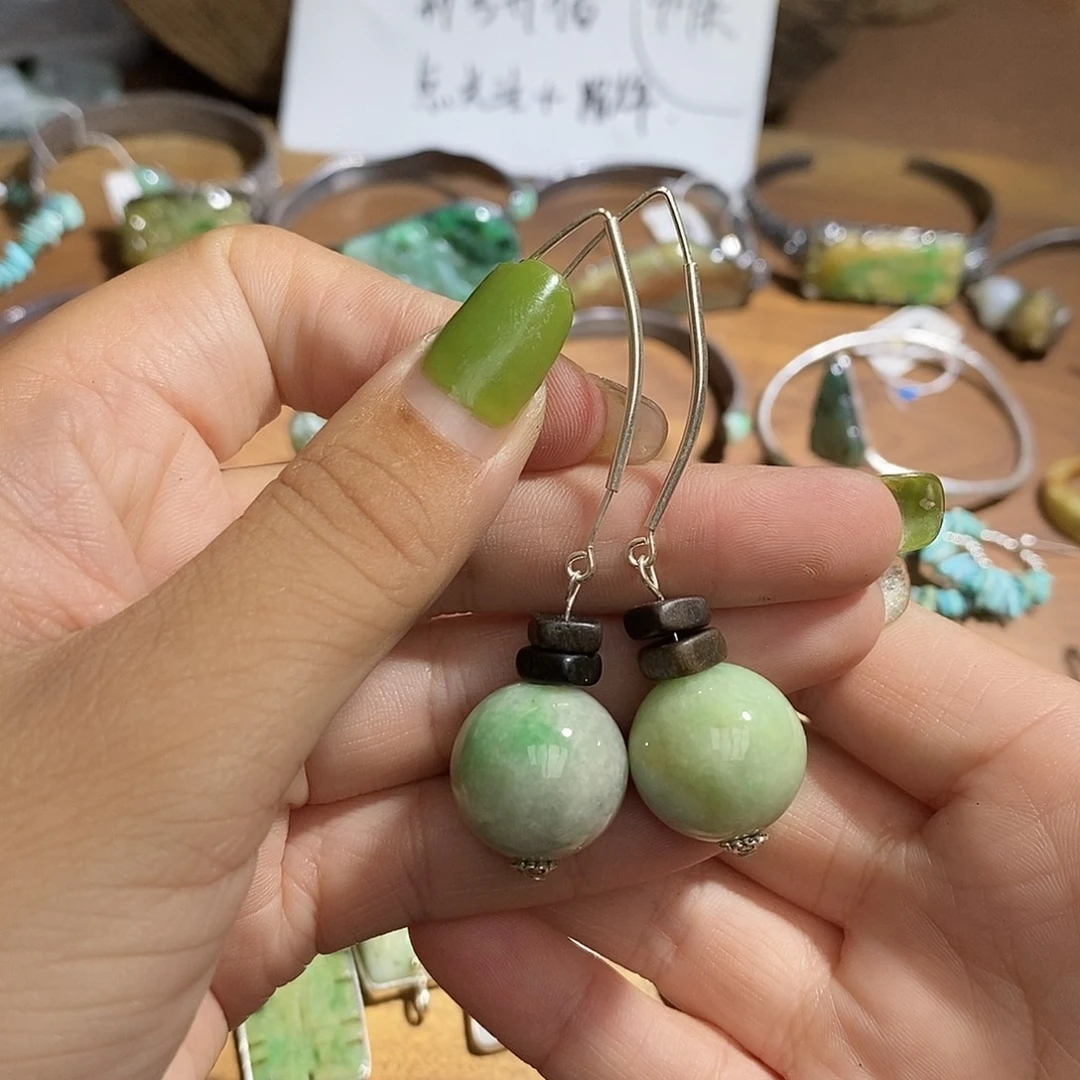 银S925镶嵌手链翡翠033