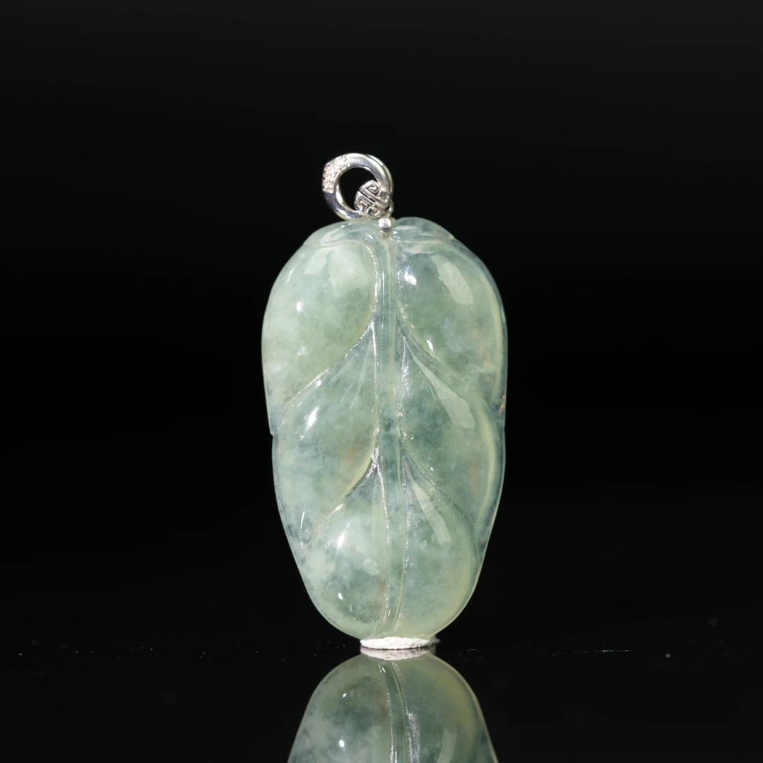 【初见珠宝】18k金翡翠吊坠14-2CH126X171【多样性发一件】约29*26mm+