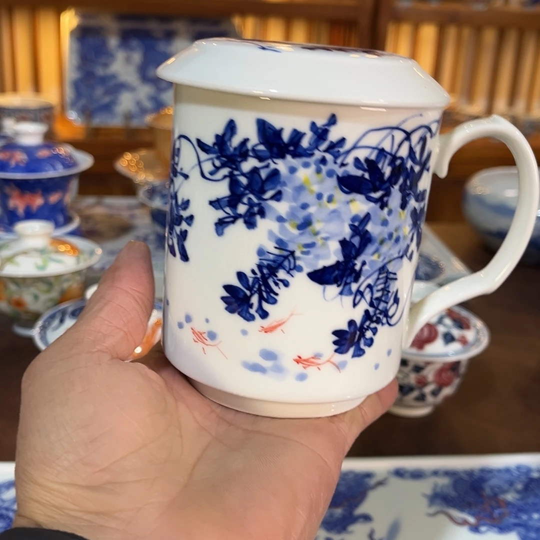 錡镇堂手工手绘绘办公杯