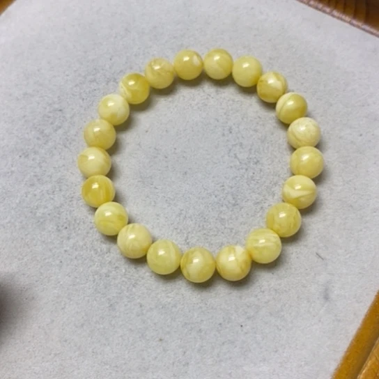 蜜蜡未镶嵌裸石手串