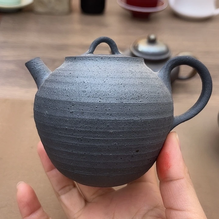 陶摆件粗陶茶壶手工泡茶壶
