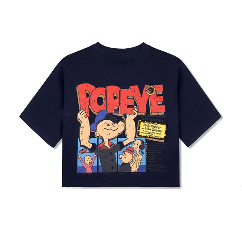 韩版宽松百搭短款印花图案设计感短袖T恤女2025夏季高级潮流新款