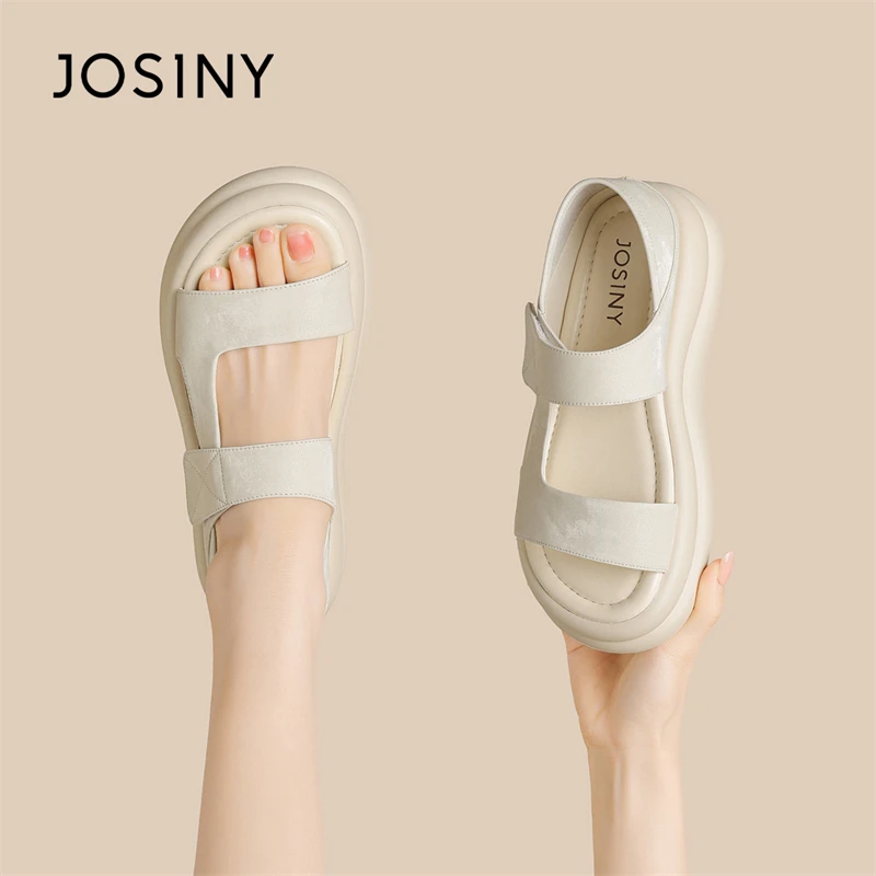 卓诗尼平底凉鞋女2025夏季新款国风踩屎感休闲罗马沙滩鞋子配裙子