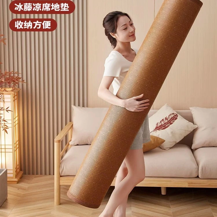 藤席凉席地铺地垫床垫儿童爬爬垫褥加厚床褥垫子单人床褥垫榻榻米