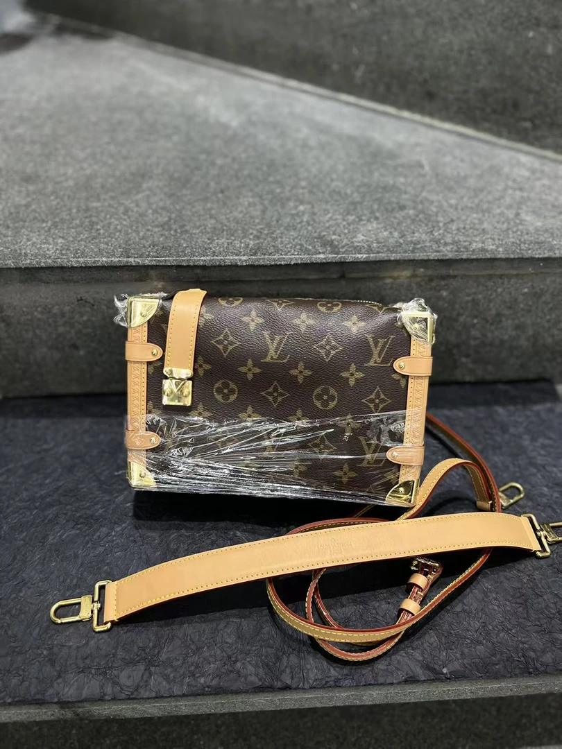 95新 LouisVuitton/路易威登 谷爱凌老花软盒子单肩包斜挎包