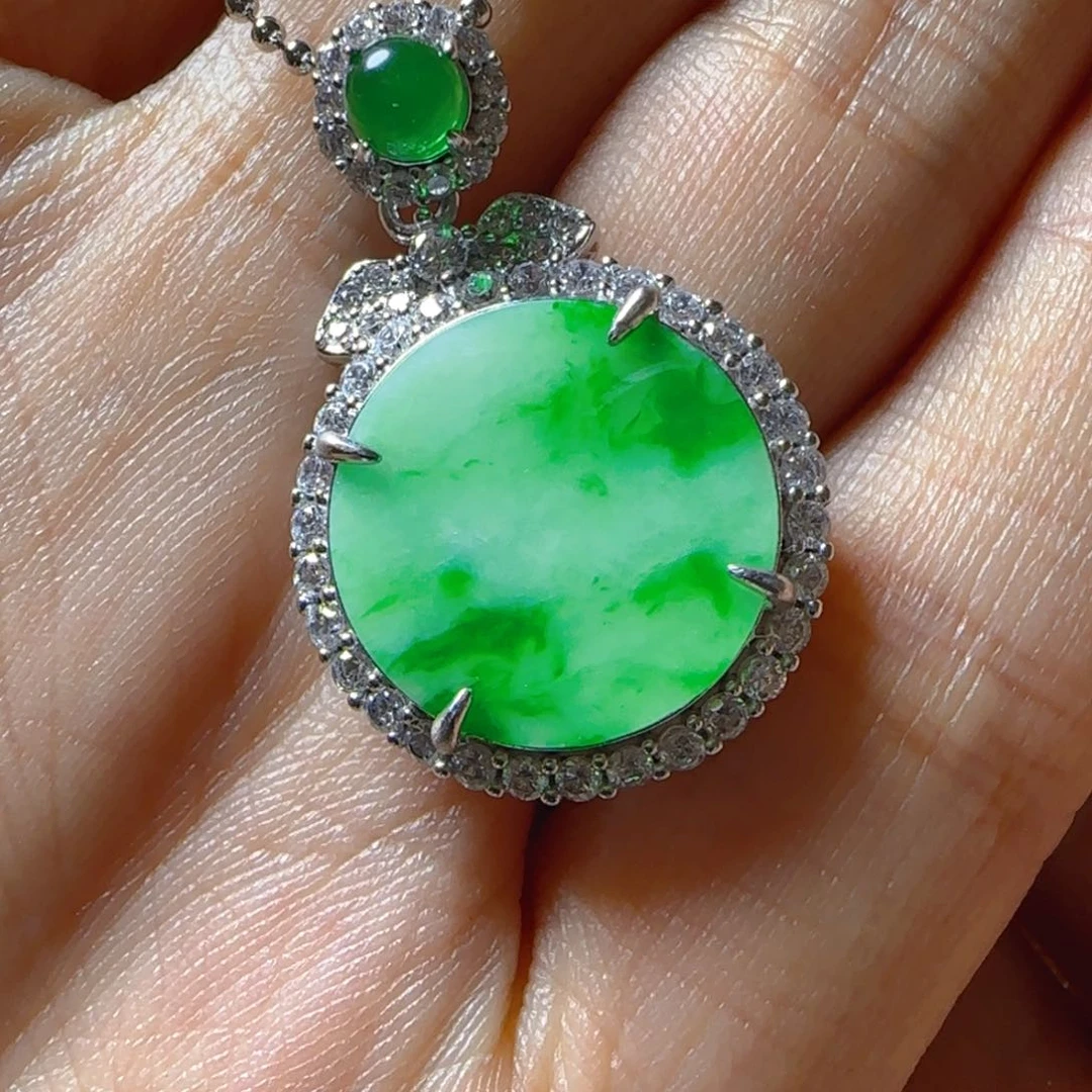 翡翠银S925镶嵌颈饰翡翠199