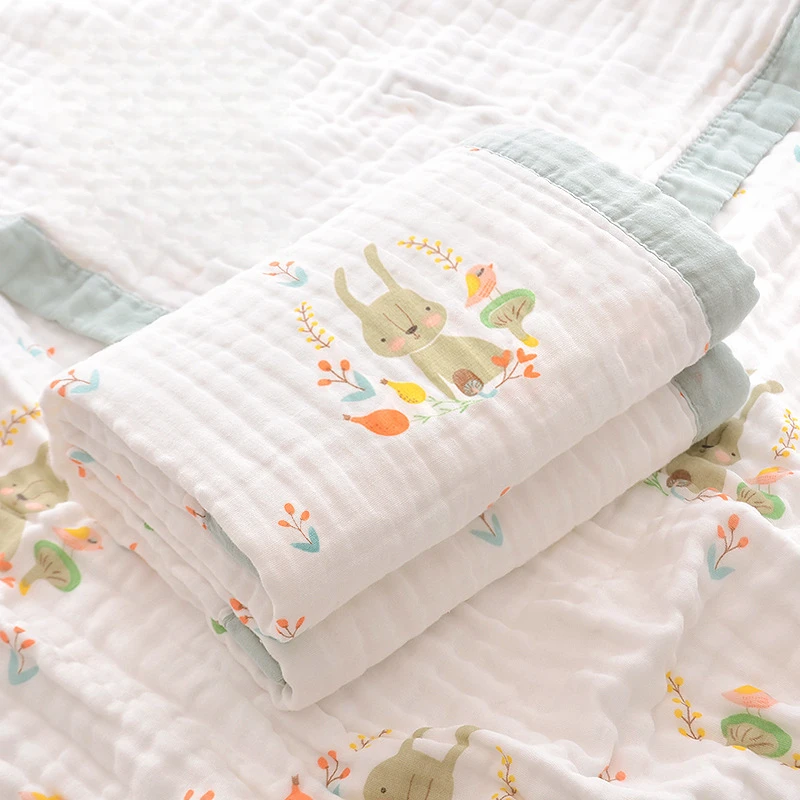 婴儿浴巾棉纱布超柔吸水新生儿盖毯初生宝宝洗澡包被儿童毛巾被JY