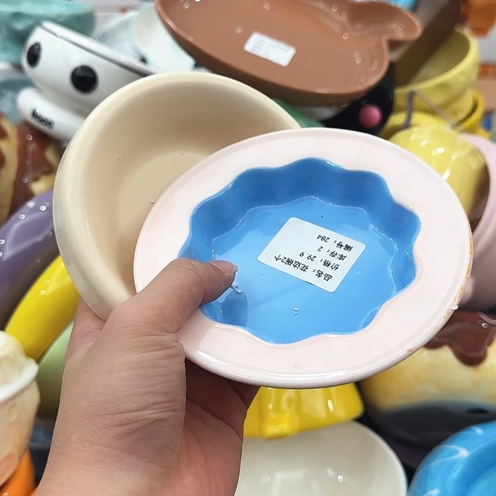 陶瓷粉边蓝底加乳白pe