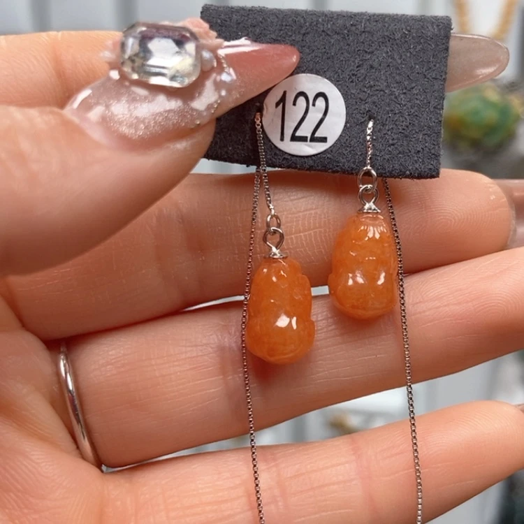 【闪购商品】翡翠耳饰银S925镶嵌优化