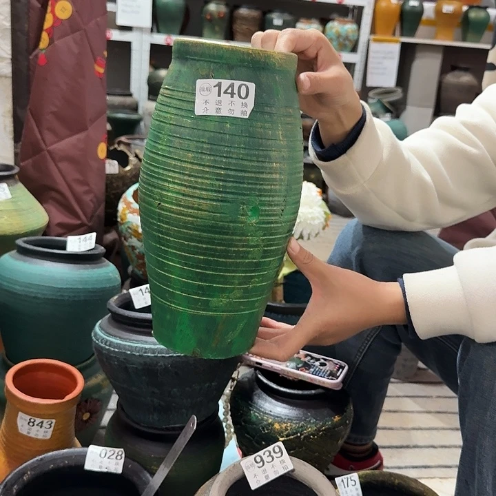 瑕疵金绿瓶140高度29口径10