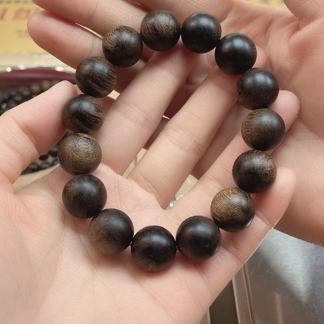 沉香手串欣**宝越南芽庄白棋雷击缨子瘤疤s级1.4