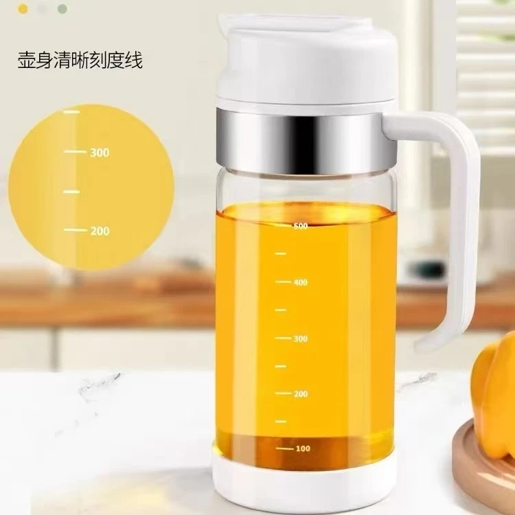 北大史白天鹅重力自动开合油醋壶500ml