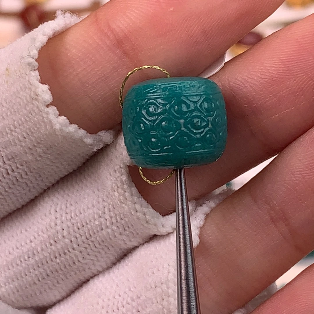 绿松石未镶嵌配饰蕊12.8*11.1