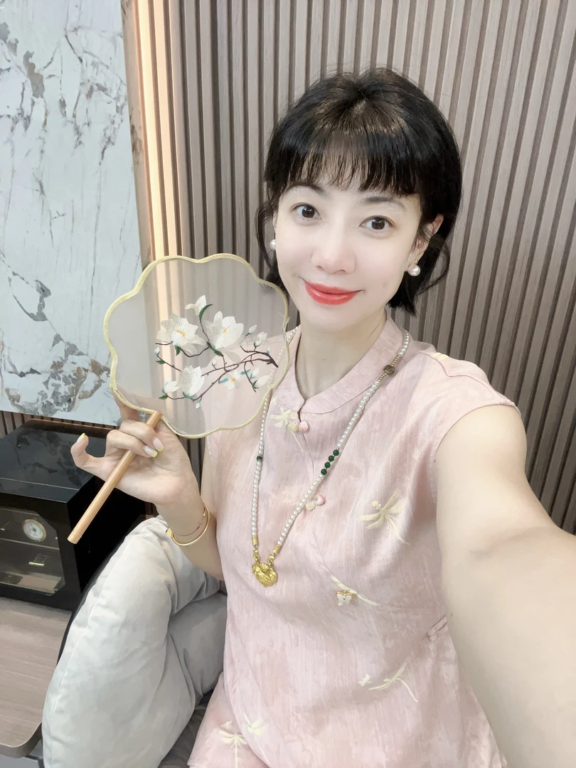 【苏柔】新中式国风蜻蜓立体提花时尚气质夏季小飞袖长款小衫上衣