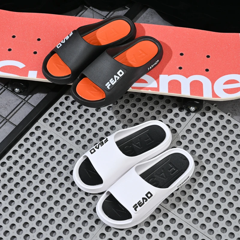 镂空拼色夏季平跟防滑厚底一字拖纯色轻质注压鞋套趾休闲拖鞋
